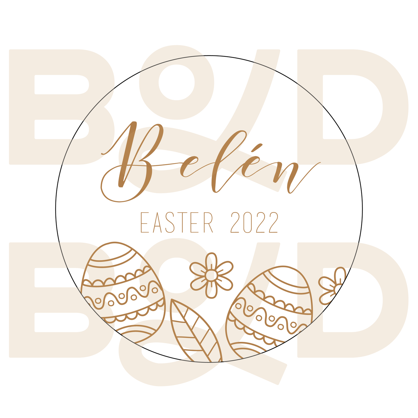 Easter Wooden Disc with Name